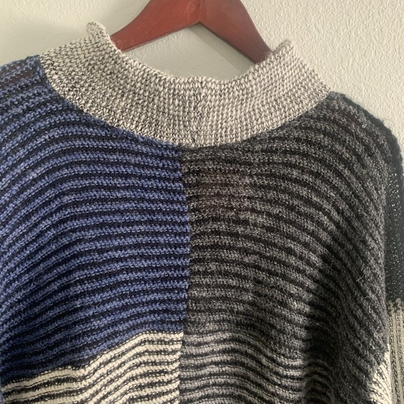 Uterqüe Oversized Colorblock Knit Sweater-Made In Iceland- Loose Gauge Laganlook - Picture 11 of 15